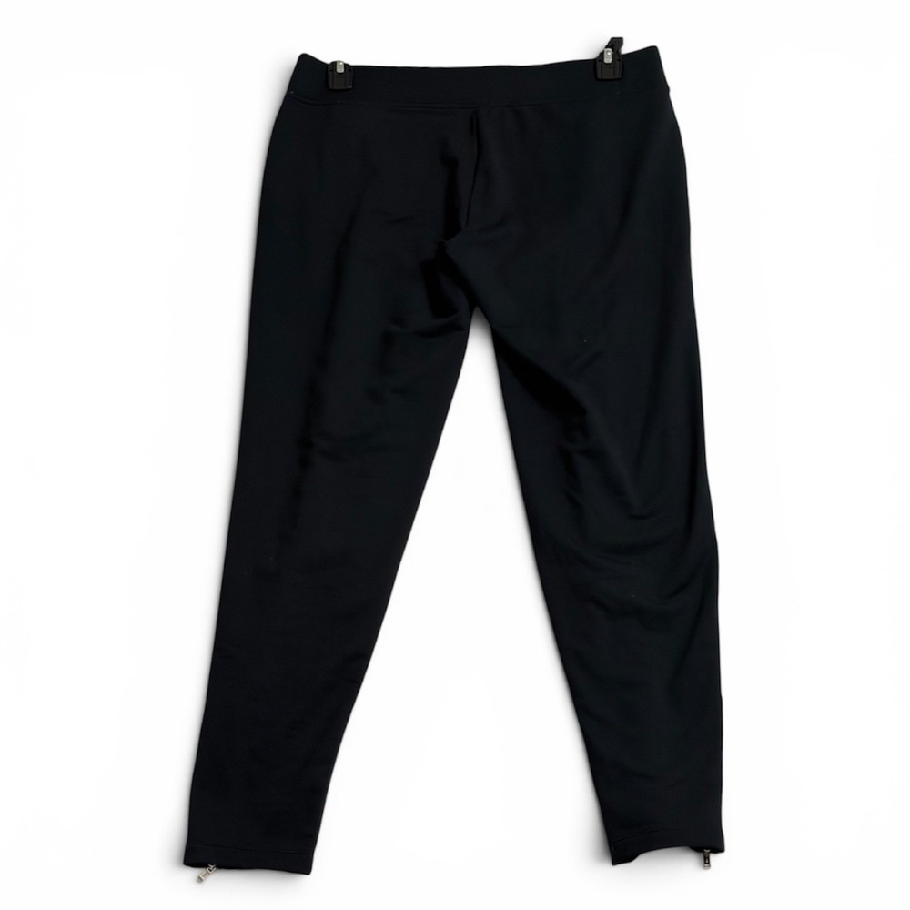 Lauren Ralph Lauren Pants Large Black Knit Womens Ankle Zip Pintuck Excellent - Picture 3 of 9